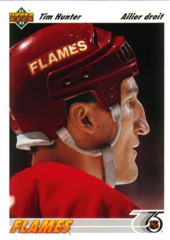 #221a Tim Hunter - Calgary Flames - 1991-92 Upper Deck French Hockey