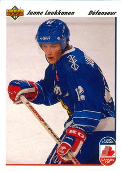 #22a Janne Laukkanen - Finland - 1991-92 Upper Deck French Hockey