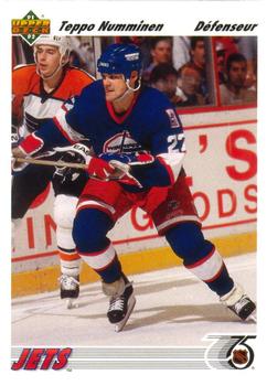 #240a Teppo Numminen - Winnipeg Jets - 1991-92 Upper Deck French Hockey