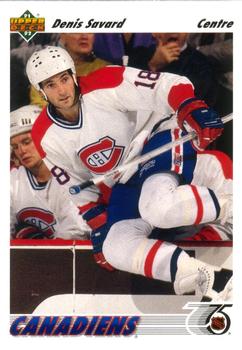 #242a Denis Savard - Montreal Canadiens - 1991-92 Upper Deck French Hockey