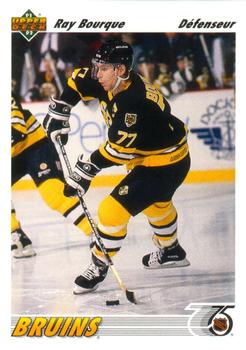 #255a Ray Bourque - Boston Bruins - 1991-92 Upper Deck French Hockey