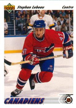 #261a Stephan Lebeau - Montreal Canadiens - 1991-92 Upper Deck French Hockey