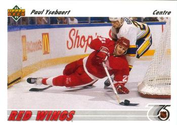 #278a Paul Ysebaert - Detroit Red Wings - 1991-92 Upper Deck French Hockey