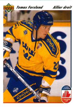 #27a Tomas Forslund - Sweden - 1991-92 Upper Deck French Hockey