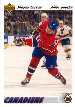 #282a Shayne Corson - Montreal Canadiens - 1991-92 Upper Deck French Hockey