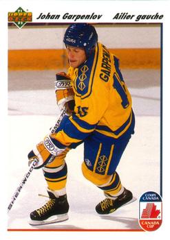 #28a Johan Garpenlov - Sweden - 1991-92 Upper Deck French Hockey