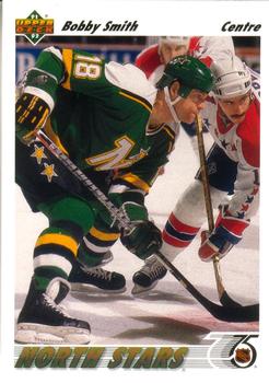 #293a Bobby Smith - Minnesota North Stars - 1991-92 Upper Deck French Hockey