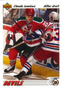 #294a Claude Lemieux - New Jersey Devils - 1991-92 Upper Deck French Hockey