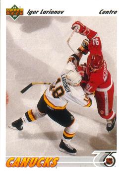 #298a Igor Larionov - Vancouver Canucks - 1991-92 Upper Deck French Hockey