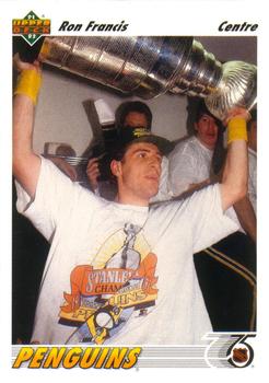 #299a Ron Francis - Pittsburgh Penguins - 1991-92 Upper Deck French Hockey
