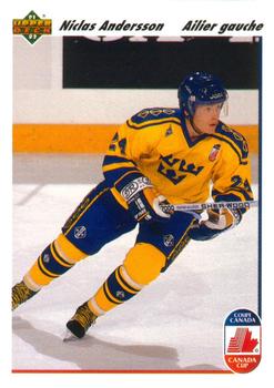 #29a Niklas Andersson - Sweden - 1991-92 Upper Deck French Hockey