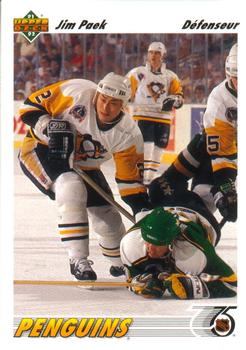 #308a Jim Paek - Pittsburgh Penguins - 1991-92 Upper Deck French Hockey