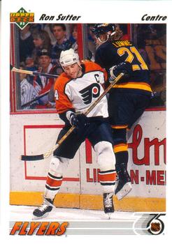 #309a Ron Sutter - Philadelphia Flyers - 1991-92 Upper Deck French Hockey