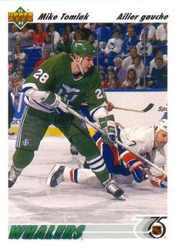 #310a Mike Tomlak - Hartford Whalers - 1991-92 Upper Deck French Hockey