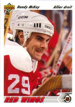#313a Randy McKay - Detroit Red Wings - 1991-92 Upper Deck French Hockey