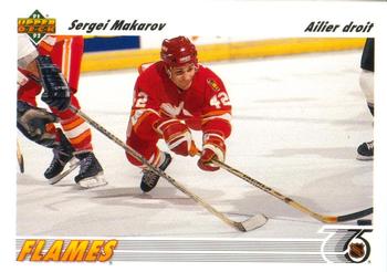 #321a Sergei Makarov - Calgary Flames - 1991-92 Upper Deck French Hockey
