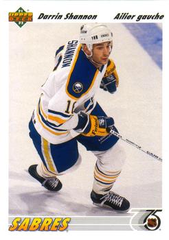#322a Darrin Shannon - Buffalo Sabres - 1991-92 Upper Deck French Hockey