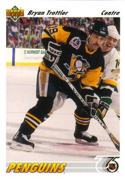 #329a Bryan Trottier - Pittsburgh Penguins - 1991-92 Upper Deck French Hockey