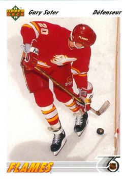 #341a Gary Suter - Calgary Flames - 1991-92 Upper Deck French Hockey