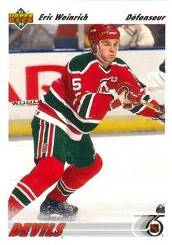 #344a Eric Weinrich - New Jersey Devils - 1991-92 Upper Deck French Hockey