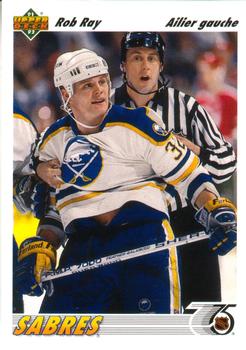 #349a Rob Ray - Buffalo Sabres - 1991-92 Upper Deck French Hockey