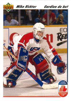 #34a Mike Richter - USA - 1991-92 Upper Deck French Hockey