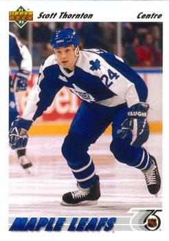 #353a Scott Thornton - Toronto Maple Leafs - 1991-92 Upper Deck French Hockey