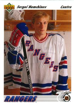 #355a Sergei Nemchinov - New York Rangers - 1991-92 Upper Deck French Hockey