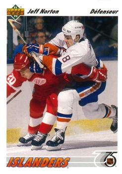 #357a Jeff Norton - New York Islanders - 1991-92 Upper Deck French Hockey
