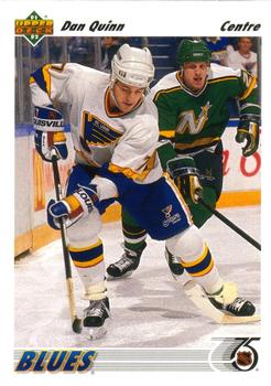 #358a Dan Quinn - St. Louisues - 1991-92 Upper Deck French Hockey