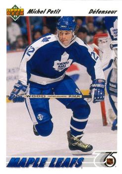#359a Michel Petit - Toronto Maple Leafs - 1991-92 Upper Deck French Hockey