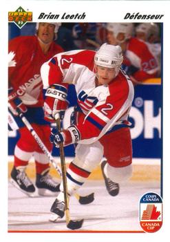 #35a Brian Leetch - USA - 1991-92 Upper Deck French Hockey