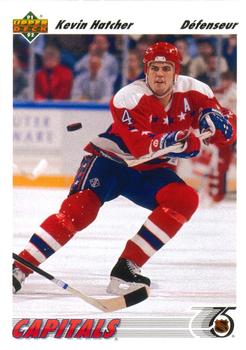 #361a Kevin Hatcher - Washington Capitals - 1991-92 Upper Deck French Hockey