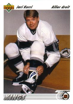 #366a Jari Kurri - Los Angeles Kings - 1991-92 Upper Deck French Hockey