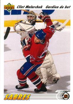 #368a Clint Malarchuk - Buffalo Sabres - 1991-92 Upper Deck French Hockey