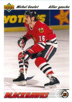 #374a Michel Goulet - Chicagoackhawks - 1991-92 Upper Deck French Hockey
