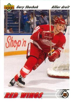 #376a Gary Shuchuk - Detroit Red Wings - 1991-92 Upper Deck French Hockey