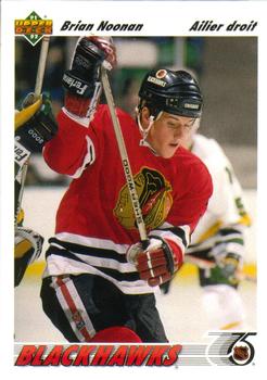 #380a Brian Noonan - Chicagoackhawks - 1991-92 Upper Deck French Hockey
