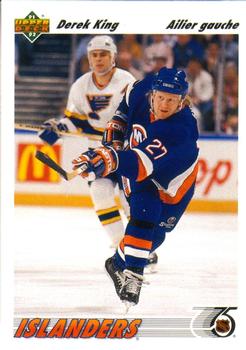 #382a Derek King - New York Islanders - 1991-92 Upper Deck French Hockey