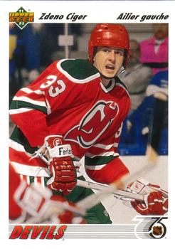 #385a Zdeno Ciger - New Jersey Devils - 1991-92 Upper Deck French Hockey