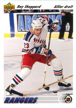 #390a Ray Sheppard - New York Rangers - 1991-92 Upper Deck French Hockey