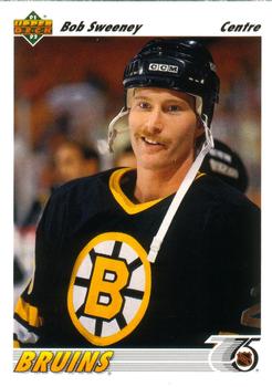 #391a Bob Sweeney - Boston Bruins - 1991-92 Upper Deck French Hockey