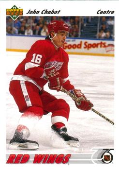 #393a John Chabot - Detroit Red Wings - 1991-92 Upper Deck French Hockey