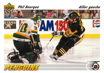 #398a Phil Bourque - Pittsburgh Penguins - 1991-92 Upper Deck French Hockey