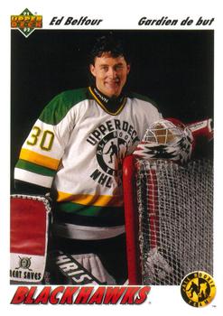 #39a Ed Belfour - Chicagoackhawks - 1991-92 Upper Deck French Hockey