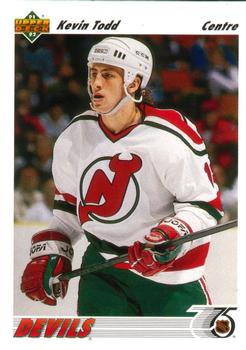 #401a Kevin Todd - New Jersey Devils - 1991-92 Upper Deck French Hockey