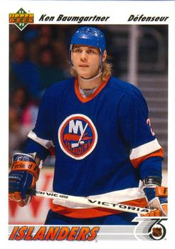 #402a Ken Baumgartner - New York Islanders - 1991-92 Upper Deck French Hockey