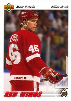 #405a Marc Potvin - Detroit Red Wings - 1991-92 Upper Deck French Hockey