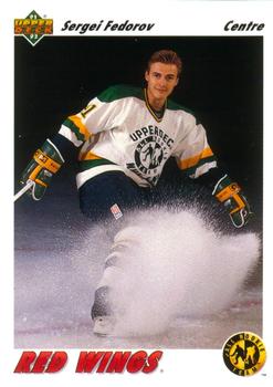 #40a Sergei Fedorov - Detroit Red Wings - 1991-92 Upper Deck French Hockey