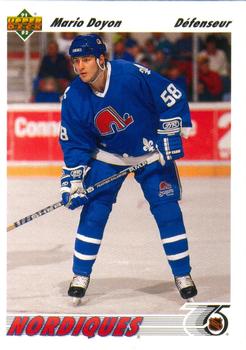 #411a Mario Doyon - Quebec Nordiques - 1991-92 Upper Deck French Hockey